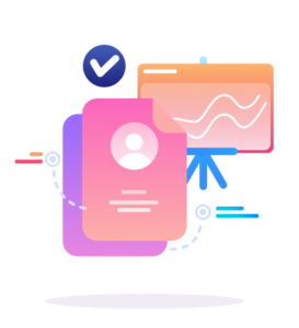 icon data analytic accept